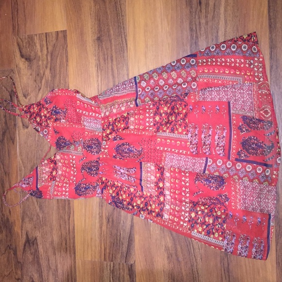 Red dress with beautiful designs!