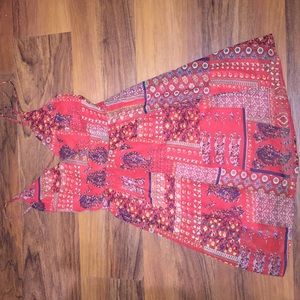 Red dress with beautiful designs!