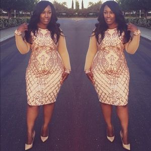 Sequins cocktail evening dress