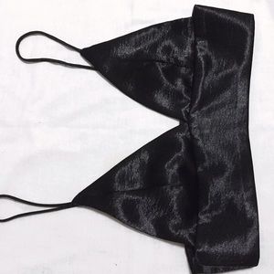 Satin triangle bra top