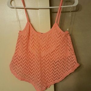 Rue 21 pink lace crop top