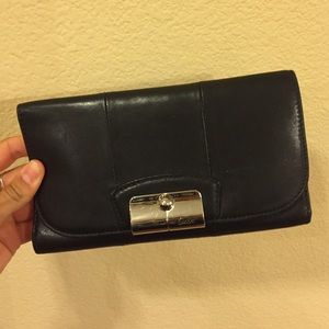 Black leather Coach wallet
