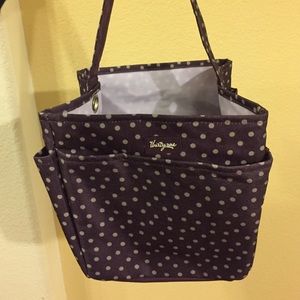 Purple poke-a-dot creative caddy Thirty One tote