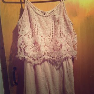 Pink Lace Romper