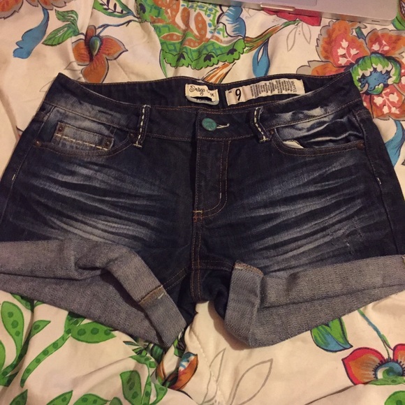 Dark Wash Low Rise Shorts