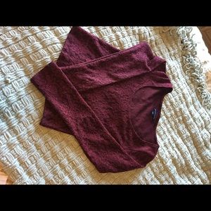 long sleeve cropped top