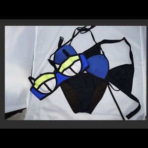 Black Side Tie Bikini Bottoms with 3 tops