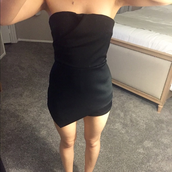Topshop Black Angled romper sz us 6