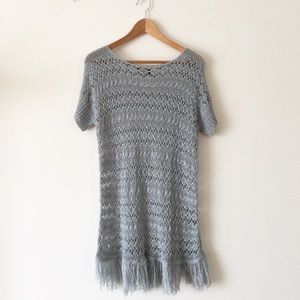 BCBGMaxAzria Knit Fringe Dress Sz Small