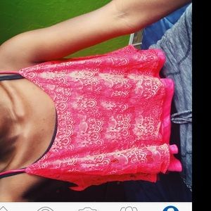 Loose lace crop top