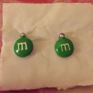 Super Cute Green M&M Earrings