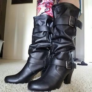 Brand New Size 8 Black Heel Boots HOT ITEM