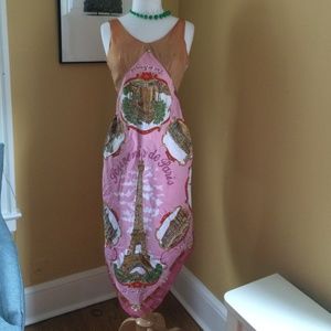 Silky Hankerchief Tie Back Dress