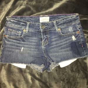 Aeropostale jean shorts with lace pockets
