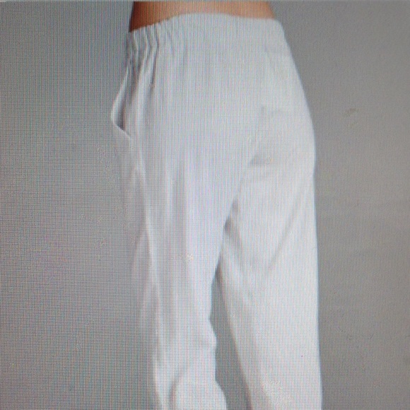 CROPPED COTTON LINEN PANTS - Picture 4 of 8