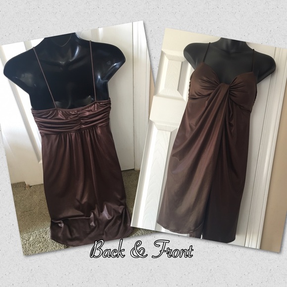 Slinky Spaghetti Strap Cocktail Dress - Picture 2 of 4