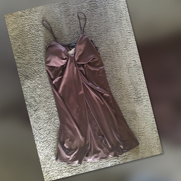 Slinky Spaghetti Strap Cocktail Dress - Picture 4 of 4