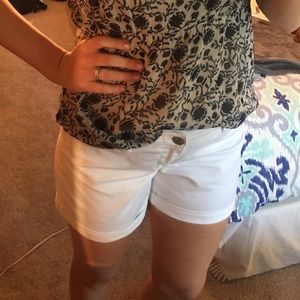 The Limited White Easy Denim Shorts