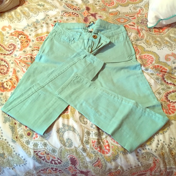 Aqua/teal skinny pants
