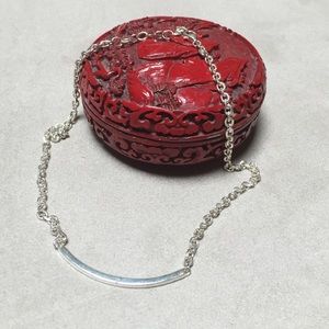Sterling Silver Bar Necklace