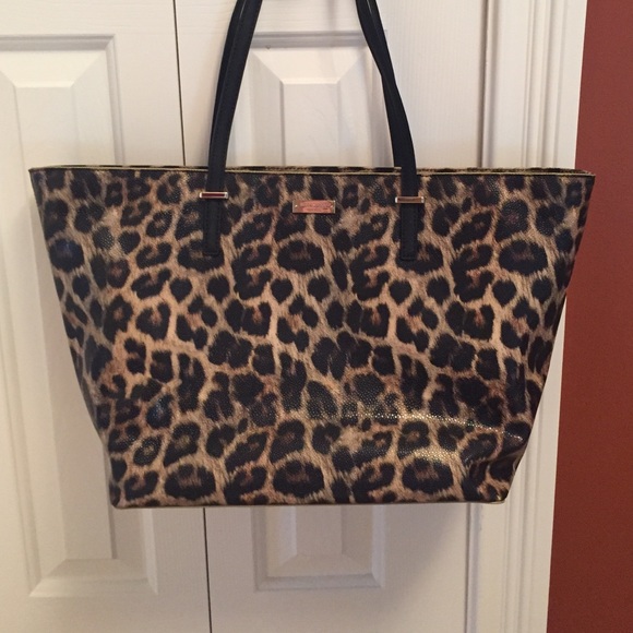 kate spade Handbags - Kate Spade Harmony Leopard Zip-Top Tote