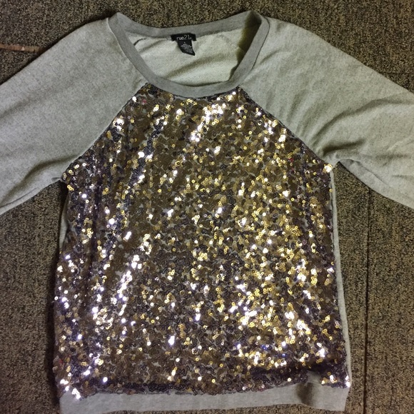 sequin grey & silver long sleeve
