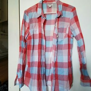 Summer Plaid Long Sleeve Button Shirt
