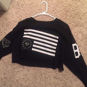 Cropped diamond supply co. Crew neck