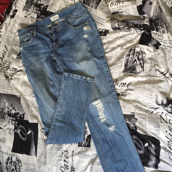 Distressed jeans