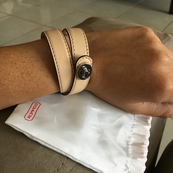 Coach leather bracelet