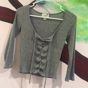 Lace up Pacsun half sleeve crop top!