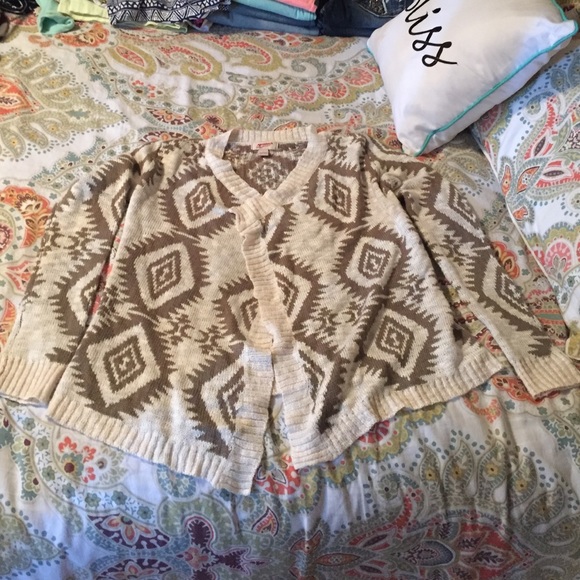 Tan and brown sweater