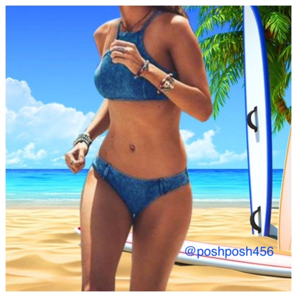 ❗️SALE❗️Blue two-piece swimsuit baiting suit - Picture 2 of 4