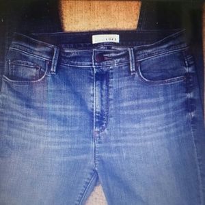 Ann taylor loft high waisted ankle skinny jeans
