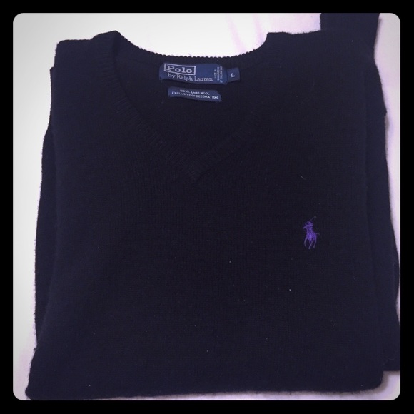 Men's Black Polo Sweater