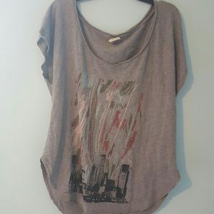 Gray Flowy Tshirt