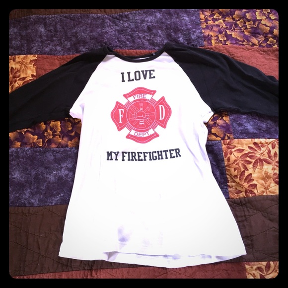 Baseball firefighter tee