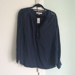 NWT dark blue blouse