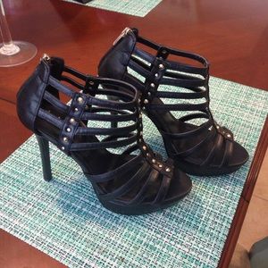 Black Cage Heels