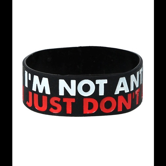 Hot Topic Jewelry - Sale! I'm Not Antisocial Rubber Bracelet Hot Topic