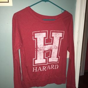 Red Harvard shirt!