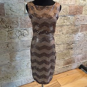 Chevron sequined dress