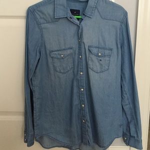 Denim boyfriend shirt