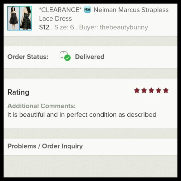 *CLEARANCE* Neiman Marcus Strapless Lace Dress - Picture 4 of 4