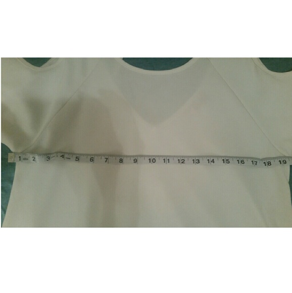 "ASOS" White Dress w/ Peek a Boo Shoulders - Picture 4 of 4