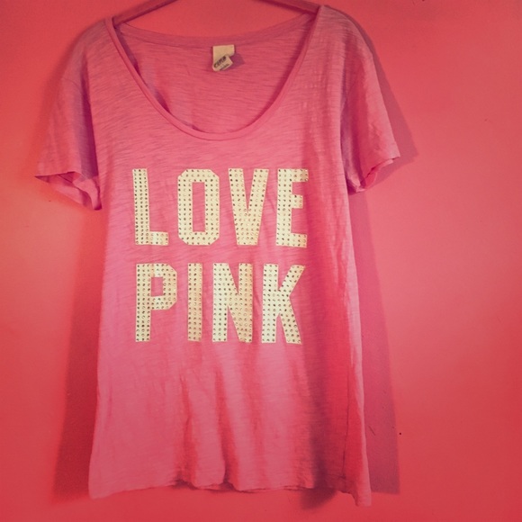 VS PINK BLING SCOOPNECK TEE