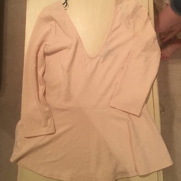 Light Pink Peplum Top