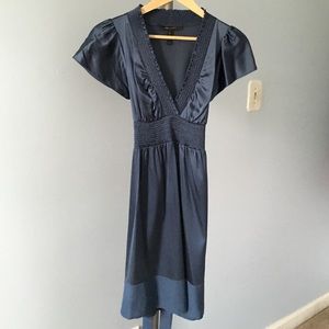 BCBG blue silk dress, size XXS