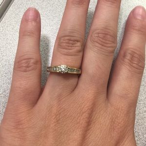 10k gold diamond engagement ring.