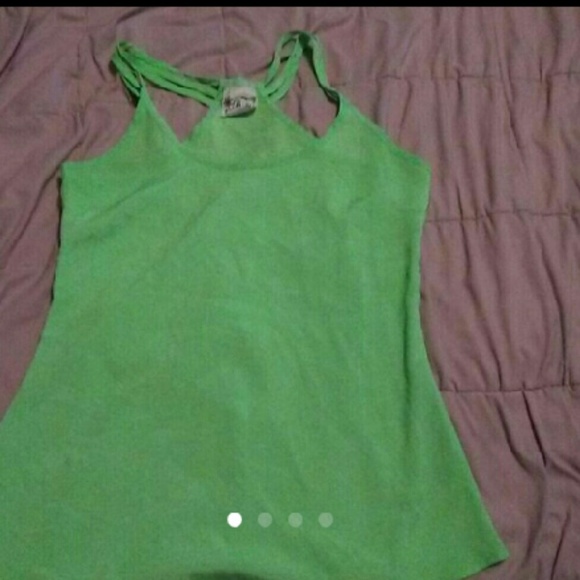 Neon strapy tank blouse